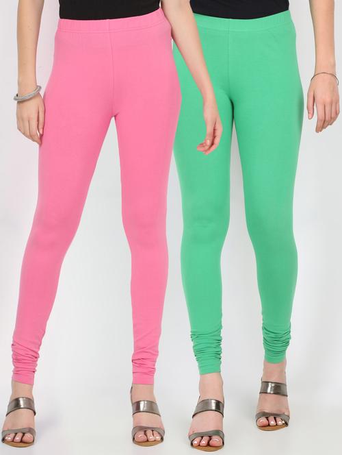 set of 2 solid leggings - 17063656 - Very Small Image - 1