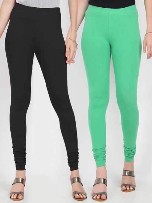set of 2 solid leggings - 17063658 - Very Small Image - 1