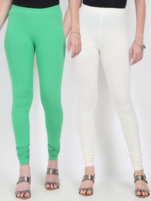 set of 2 solid leggings - 17063661 - Very Small Image - 1