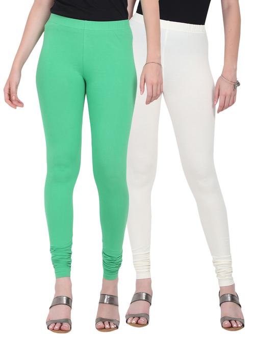 set of 2 solid leggings - 17063681 - Very Small Image - 1