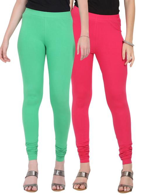 set of 2 solid leggings - 17063692 - Very Small Image - 1