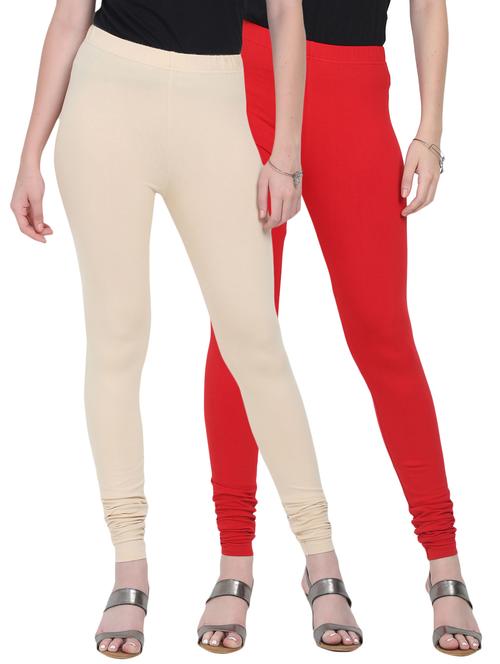 set of 2 solid leggings - 17063701 - Very Small Image - 1
