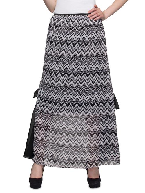 high rise printed maxi skirt - 17064419 - Very Small Image - 1