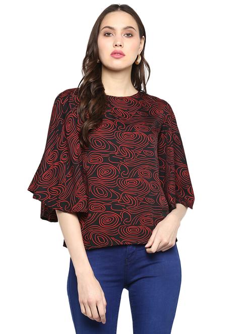 flutter sleeves abstract top - 17064446 - Very Small Image - 1