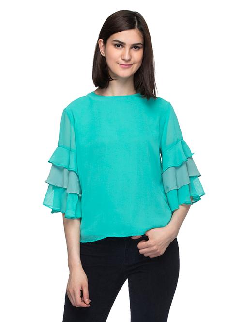 layered bell sleeves top - 17064522 - Very Small Image - 1
