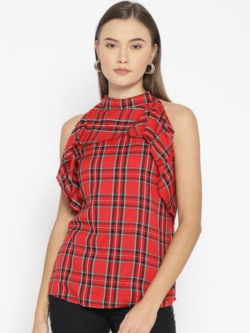 red cotton regular top - 17064548 - Very Small Image - 1