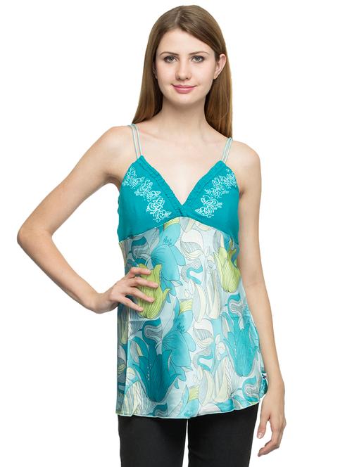 cami neck printed top - 17064553 - Very Small Image - 1