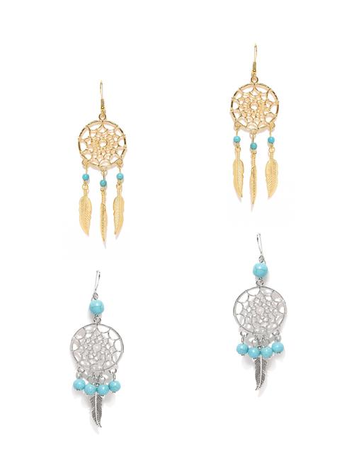 blue gold plated combo's. earring - 17064812 - Very Small Image - 1