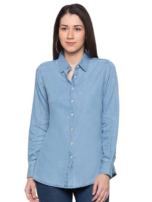 long sleeves denim shirt - 17065620 - Very Small Image - 1