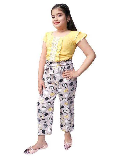 yellow cotton twin set - 17065726 - Very Small Image - 1