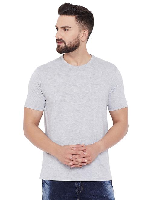 grey solid t-shirt - 17065913 - Very Small Image - 1