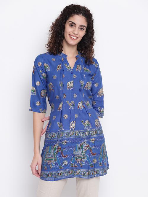 three quarter sleeves regular tunic - 17066322 - Very Small Image - 1