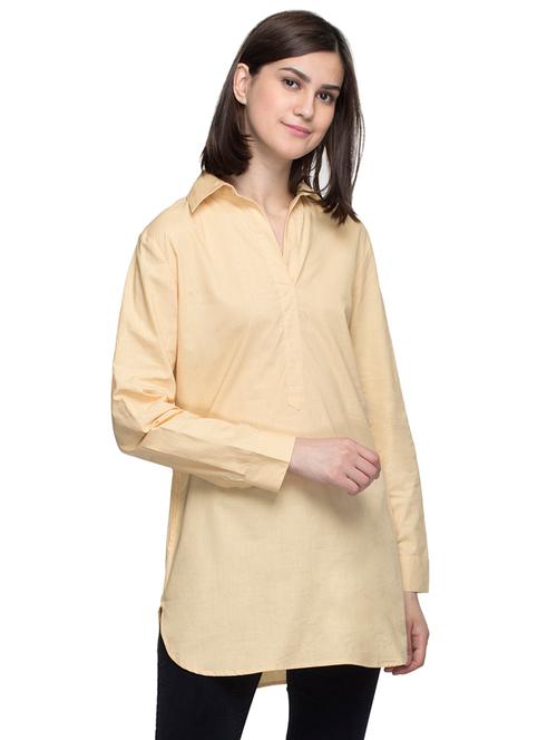 long sleeves solids regular tunic - 17066328 - Very Small Image - 1