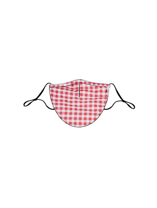 the vanca red unisex check mask with spandex loops - 17068478 - Very Small Image - 1