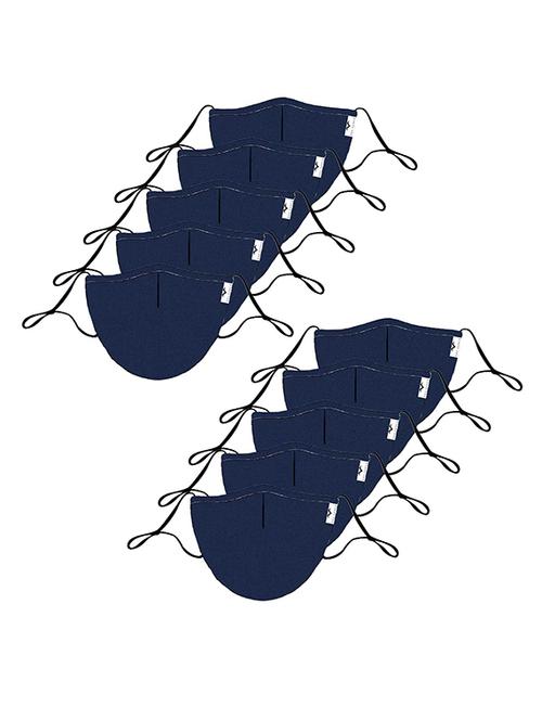 the vanca navy unisex solid mask (pack of 10) - 17068501 - Very Small Image - 1