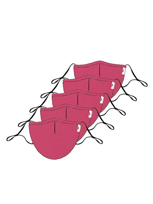 the vanca pink unisex solid mask ( pack of 10) - 17068521 - Very Small Image - 1