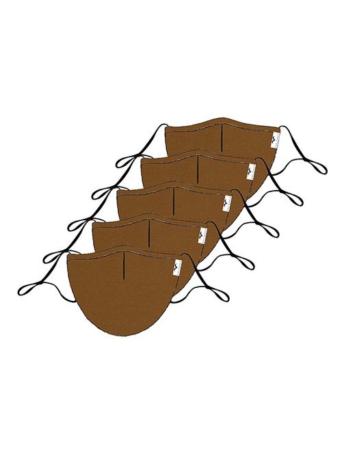 the vanca brown unisex solid mask (pack of 10) - 17068533 - Very Small Image - 1