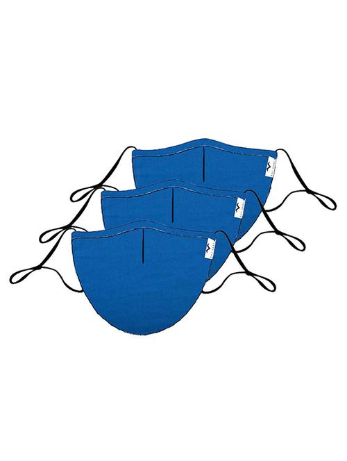 the vanca blue unisex solid mask (pack of 5) - 17068580 - Very Small Image - 1