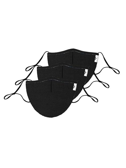 the vanca black unisex solid mask (pack of 5) - 17068588 - Very Small Image - 1