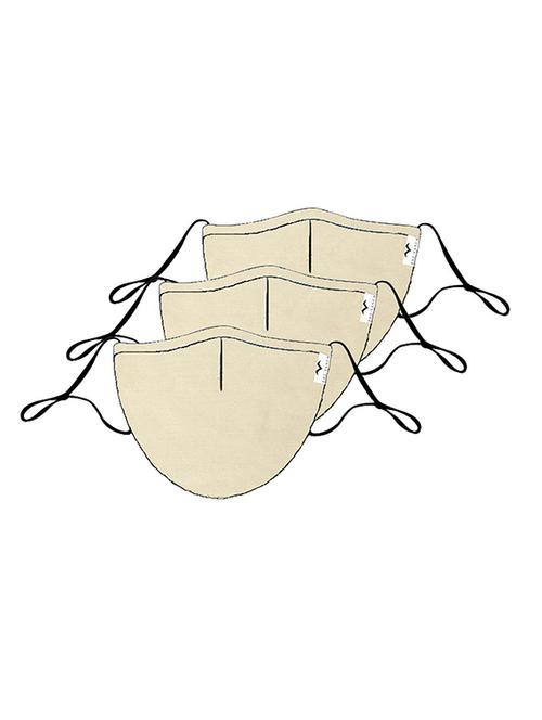 the vanca off white unisex solid mask (pack of 3) - 17068591 - Very Small Image - 1