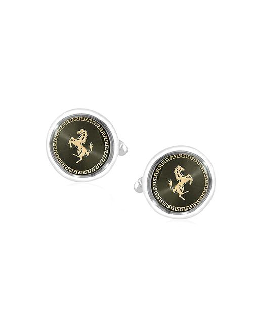 grey, silver metal cufflinks - 17068857 - Very Small Image - 1