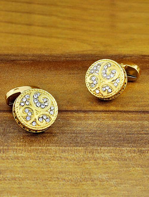 gold metal cufflinks - 17068899 - Very Small Image - 1