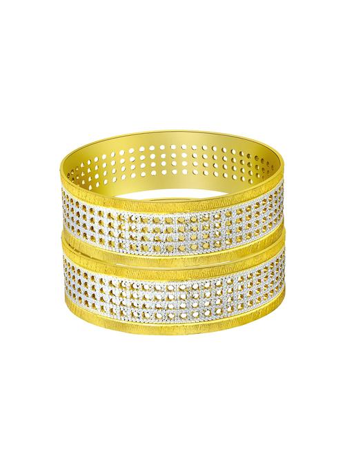 set of 2 dual tone brass bangles - 17069426 - Very Small Image - 1