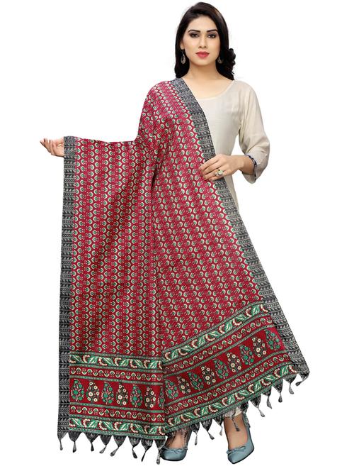 printed woven dupatta - 17070290 - Very Small Image - 1