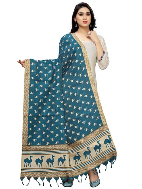 conversational woven dupatta - 17070301 - Very Small Image - 1