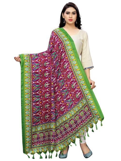 printed woven dupatta - 17070310 - Very Small Image - 1