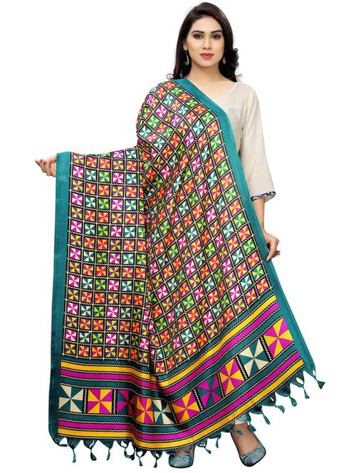 printed woven dupatta - 17070316 - Very Small Image - 1