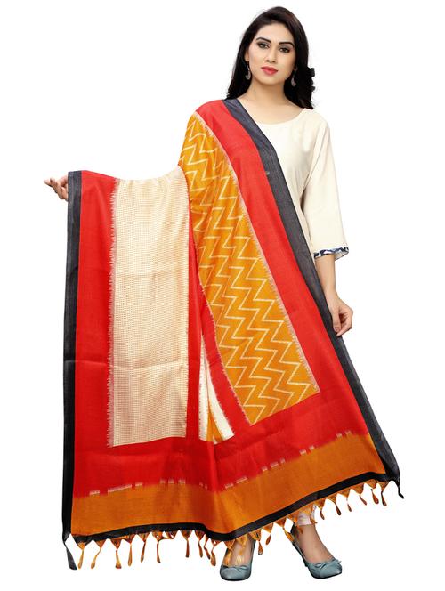 chevron woven dupatta - 17070329 - Very Small Image - 1
