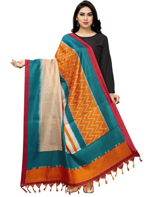 chevron woven dupatta - 17070331 - Very Small Image - 1