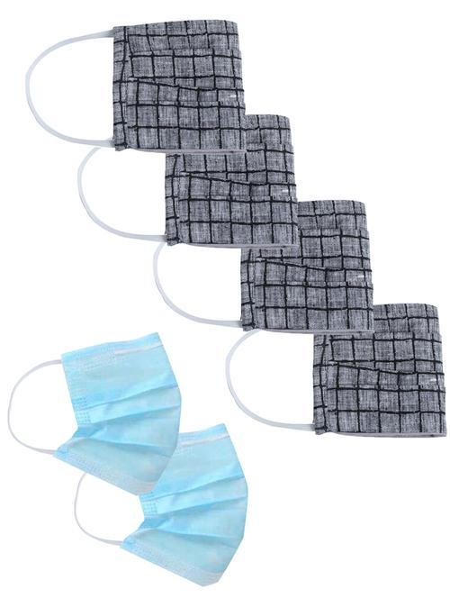 jaipur kurti reusable cotton face mask (pack of 6) - 17070377 - Very Small Image - 1