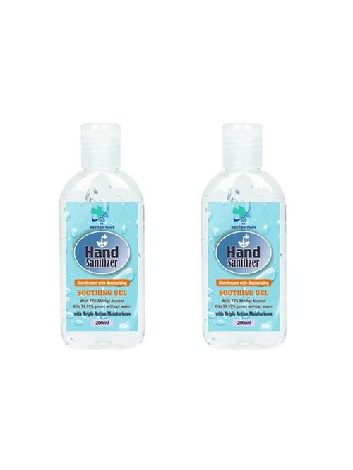 hs doctor plus hand sanitizer soothing gel with triple action moisturizer (200ml) pack of 2 - 17070738 - Very Small Image - 1