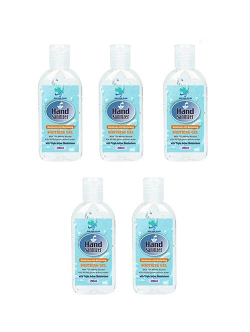 hs doctor plus hand sanitizer soothing gel with triple action moisturizer (200ml) pack of 5 - 17070741 - Very Small Image - 1