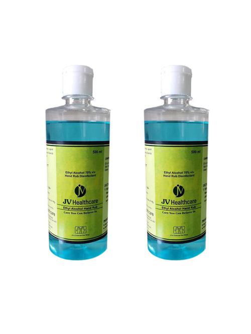 jv healthcare ethyl alcohol hand sanitizer (500ml) pack of 2 - 17070819 - Very Small Image - 1