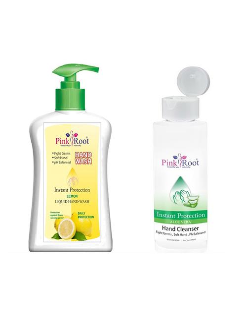 pink root lemon hand wash with hand cleanser 200ml - 17071838 - Very Small Image - 1