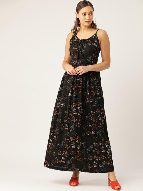 tie front floral maxi dress - 17071917 - Very Small Image - 1