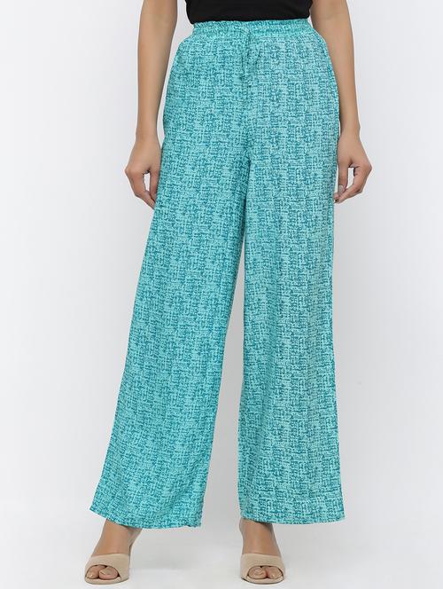 tie front printed palazzo - 17072071 - Very Small Image - 1