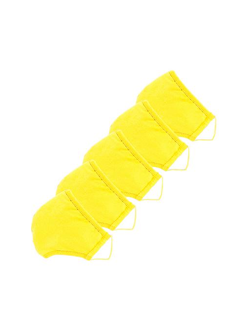 ausk virus safety- yellow cotton mask (pack of 3) - 17072132 - Very Small Image - 1