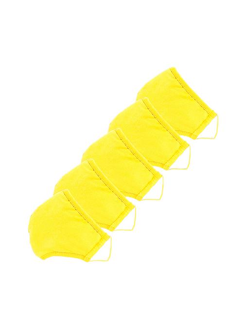 ausk virus safety- yellow cotton mask (pack of 10) - 17072139 - Very Small Image - 1