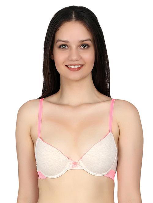 grey cotton push up bra - 17072185 - Very Small Image - 1
