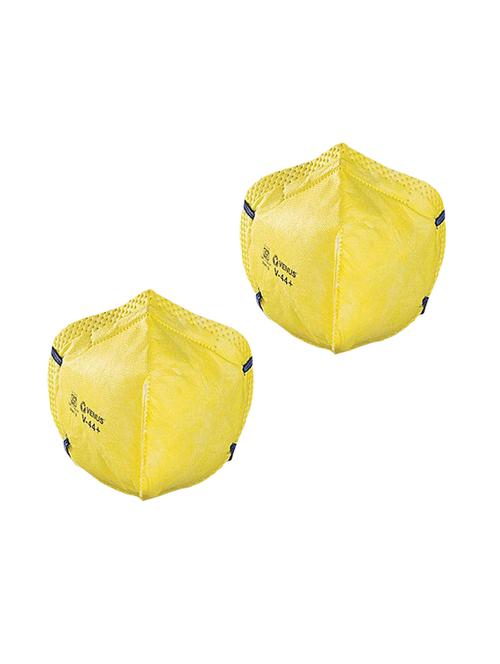 yellow anti pollution mask with 4 layer protective filters mask (pack of 2) - 17072697 - Very Small Image - 1