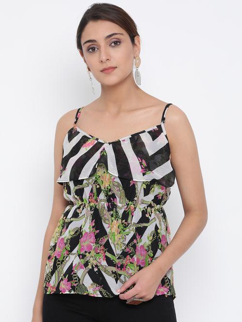 cami neck graphic print top - 17074137 - Very Small Image - 1