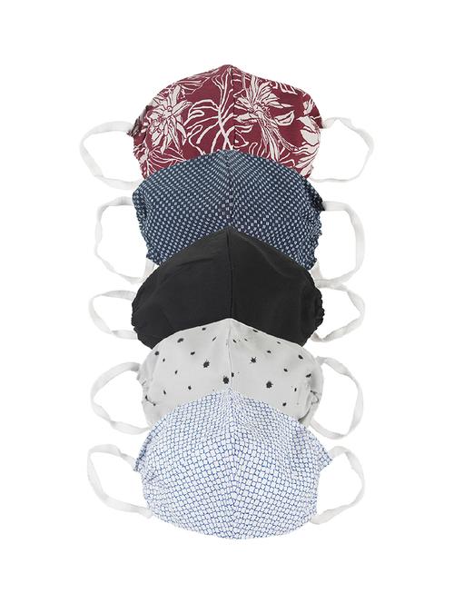 im young multi colored cotton anti-pollution mask (pack of 5) - 17075442 - Very Small Image - 1
