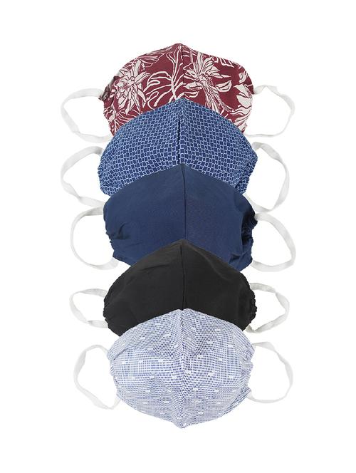 im young multi colored cotton anti-pollution mask (pack of 5) - 17075443 - Very Small Image - 1