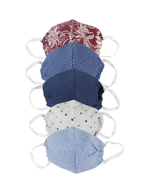 im young multi colored cotton anti-pollution mask (pack of 5) - 17075444 - Very Small Image - 1