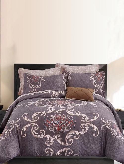 polycotton double bed king size bedsheet with 2 pillow covers - 17076165 - Very Small Image - 1
