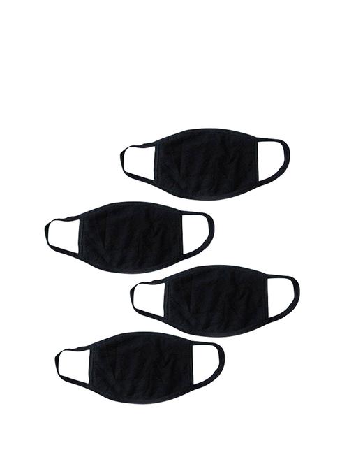 black cotton women mask (set of 4 pcs) - 17076433 - Very Small Image - 1